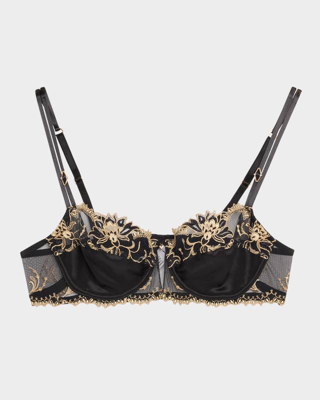 Embroidered Lace Demi Bra